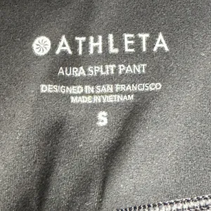 Athleta Aura Split‎ Pant Black High Waisted Front Hem Slit Leggings Womens Small thumbnail 3