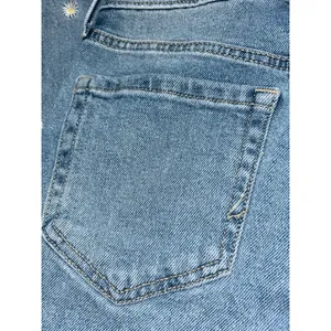 Hollister Daisy Embroidered Jeans Size 0R High Rise Straight Leg Light Wash thumbnail 8