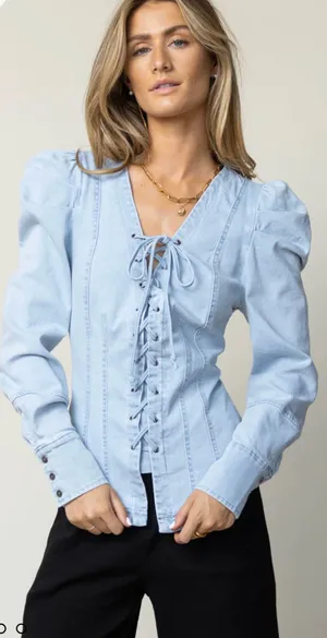 Bohme Denim Blouse - NWT thumbnail 2