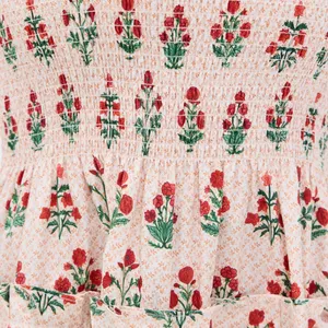 Hill House Ribbon Charlotte Nap Mini Dress in Block Print Poppy thumbnail 5