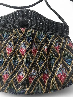 Vintage Beaded Bag Black thumbnail 2