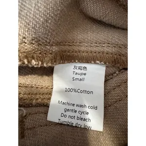 Women's Taupe Barrel Leg Jeans Size Small‎ Cropped High Rise Cotton Pants thumbnail 4