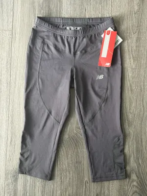 New Balance Charcoal Grey Cropped Leggings thumbnail 1