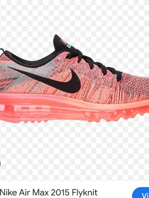 Nike Coral Flyknit Running Shoe with Black Swoosh AirMax Orange And Black Size 8 thumbnail 5