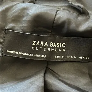 Zara Women's Black Utility Jacket with Gold Accents thumbnail 9