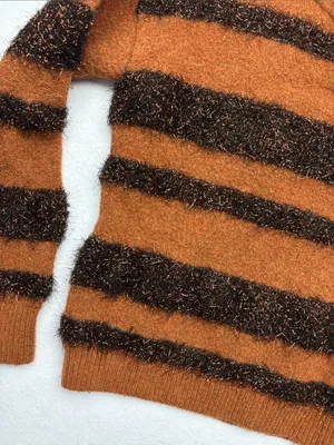 Madewell Women's xs extra small Crewneck Sweater in Brown holiday wool festive thumbnail 3