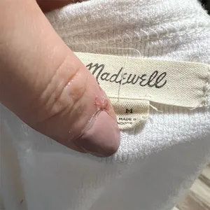 Madewell Women's Ivory Scoopneck Crop Tee Size M Short Sleeve Casual thumbnail 10
