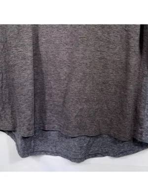 LuLaRoe Lynnae S Gray High Low Long Sleeve Top thumbnail 3