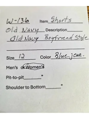 Old Navy Women’s 12 Boyfriend Denim Shorts Blue Cuffed High Rise thumbnail 6