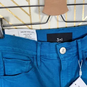 3x1 W4 Shelter Jeans Pant Wide-Leg‎ Crop Overdyed Vintage Denim Blue Size 25 thumbnail 7