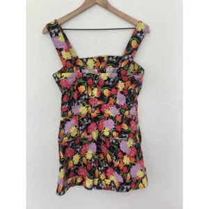 Anthropologie Yukiko Noritake Maeve Portside Button Colorful Floral Romper 8 thumbnail 12