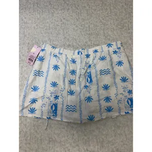 Wild Fable‎ Azure Blue White Linen Blend Print Mini Skort Womens Medium NWT thumbnail 6