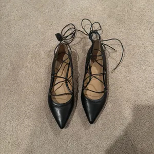 ALDO Ballet Black Alize Pointed Toe Lace-Up Flats thumbnail 2