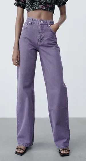 Purple ZARA Jeans thumbnail 1
