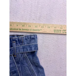 Abercrombie & Fitch Natural Rise Short Women 24 00 Blue Paperbag Denim Summer thumbnail 4