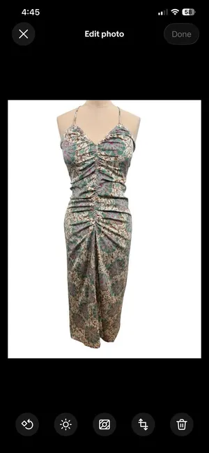 Veronica Beard Aldana Silk Floral Ruched Halter Dress Midi Size 8 MRSP $498 thumbnail 3