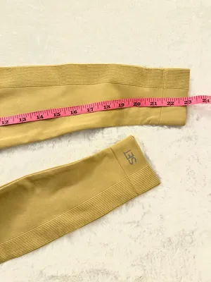 NWOT SET Active Sculptflex Seamless Leggings High Rise Cream Ribbed Logo Small thumbnail 6