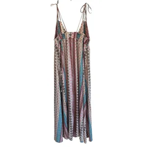 Lulus Boho Geometric Print Tassel Tie-Strap Smocked Maxi Dress Multicolor Medium thumbnail 6