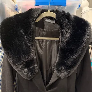 Lauren‎ Ralph Lauren Black Pea Coat thumbnail 3
