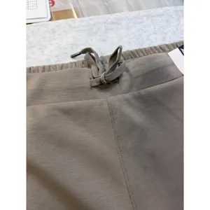 Members Mark Sandwash Wide Leg Pants XXL Taupe Brown Piping Moisture Wicking NWT thumbnail 4