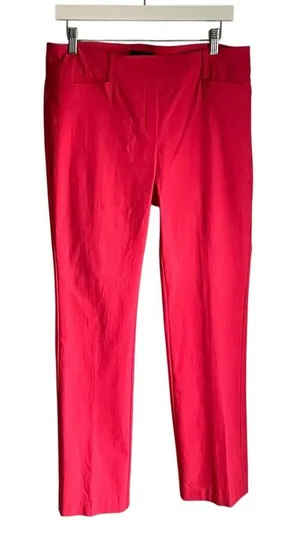 Rekucci Dress Pants Barbie Pink sz 12 Straight Leg‎ Trousers Office Work Pull on thumbnail 1