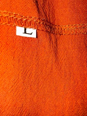 Heyson Yankee Doodle Crinkle Cotton Wide Leg Overalls Jumpsuit in Rust thumbnail 11