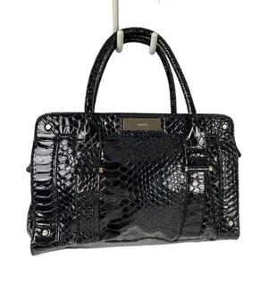 Calvin Klein embossed faux leather black purse thumbnail 1