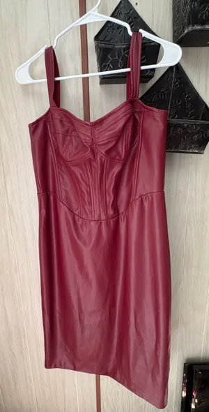 Bardot corset sheath maroon dress, XL/US 10 thumbnail 1