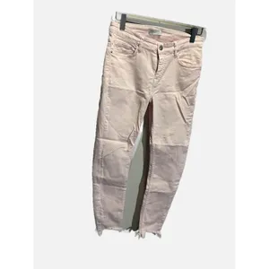 Zara Skinny Jeans Womens‎ 4 Pink Raw Hem Premium Denim Collection Casual Slim thumbnail 2