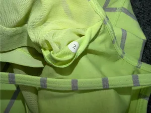Lululemon Athletica Power Y Tank in a neon yellow and grey striped thumbnail 8
