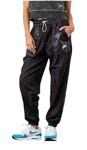 NIKE Sportswear Black Elastic Drawstring Waist Rebel cargo pants EUC thumbnail 1