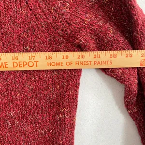 Charter Club Red Knit Cardigan Sweater Womens Size L‎ Wool Blend Button Front thumbnail 11