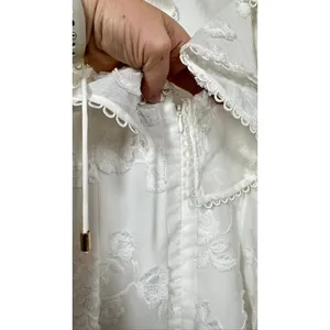 KEEPSAKE The Label White Floral Embroidered Ruffle Midi Dress Bridal Romantic thumbnail 9