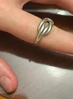 ring band sterling silver 925 beautiful unique lot a92 size 7 thumbnail 1