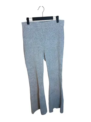 Aerie Gray Groove On Ribbed Velour Flare Sweatpants thumbnail 2