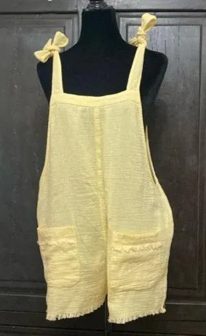 Billabong Soft Yellow romper - size Large / New w/tag thumbnail 1