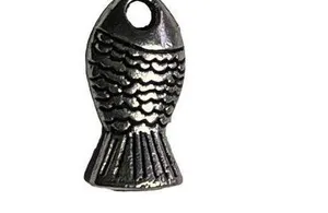Fish Pendant Silver Tone Charm Bracelet Necklace Jewelry Craft Dangle u c Nautic thumbnail 1