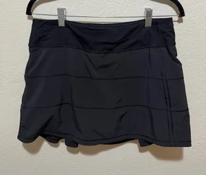 Lululemon Pace Rival Skirt Black Size 8 Long Skort Athletic thumbnail 1