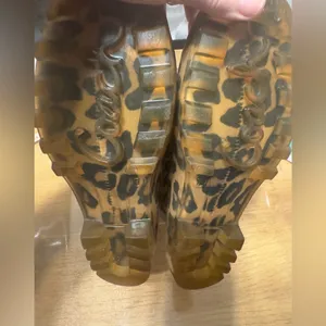 Coach Leopard Print Rubber Rain Boots Size 7 thumbnail 4