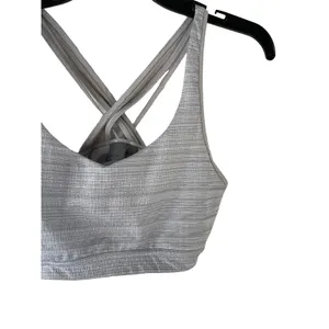 Athleta Women's Size M‎ Jacquard Transcendence Bra Slate Grey thumbnail 6