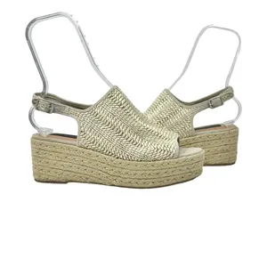 Steven By Steve Madden Courage Jute Espadrille Wedges Taupe Size 10 thumbnail 3