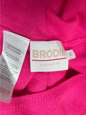 Brodie Cashmere Rosa Reversible Cashmere Sweater Diva Pink Women’s Medium thumbnail 5