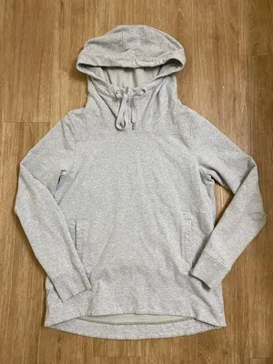lululemon athletica Heather Light Gray Hooded Crewneck Pullover thumbnail 1