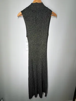NEW DKNY Metallic Rib‎ Knit Maxi Dress Gala Party Autumn Wedding Guest Dress thumbnail 7