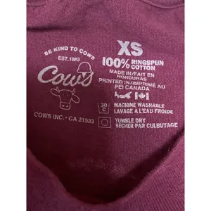 COWS Haylor Swift The Eras Farm Tour Red Maroon Crew Taylor T Shirt Tee Top XS thumbnail 4