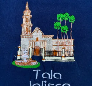 Vintage Tala Jalisco Mexico Embroidered Blue T-shirt thumbnail 3