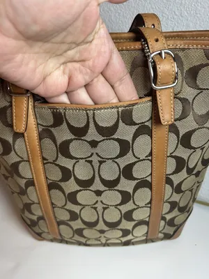 Coach 6612 Medium Signature Canvas Leather City Tote Shoulder Bag Handbag thumbnail 11
