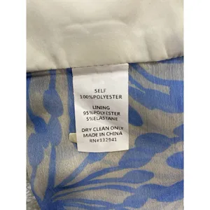 Amanda Uprichard Sheer Floral Cropped Tie Blouse Open Back Mock Neck Blue S thumbnail 11