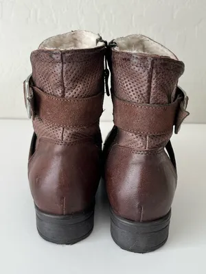 Miz Mooz Sabel Leather wool lined Ankle Boots Espresso 37 US7 thumbnail 5