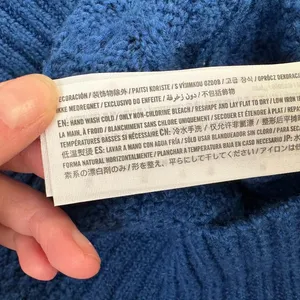 Abercrombie & Fitch Womens Blue Cable Knit V-Neck Sweater Size M Popcorn Texture thumbnail 6